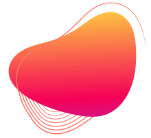 Fun shape with a fill of pink and orange linear gradient